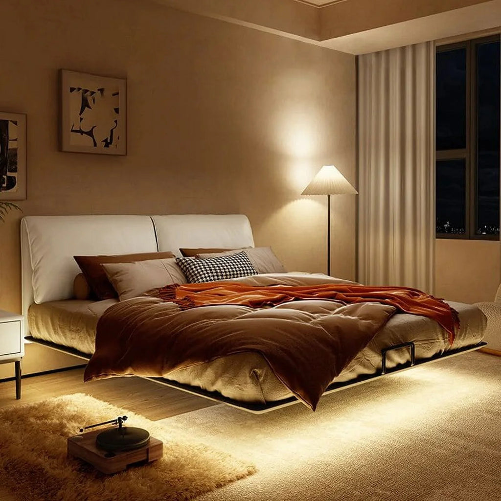 Leather Double Bed G13764