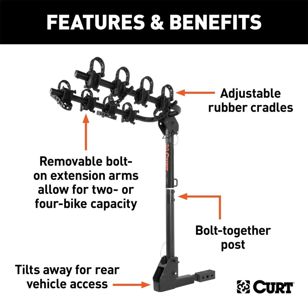 Extendable Hitch Mounted Bike Rack W179