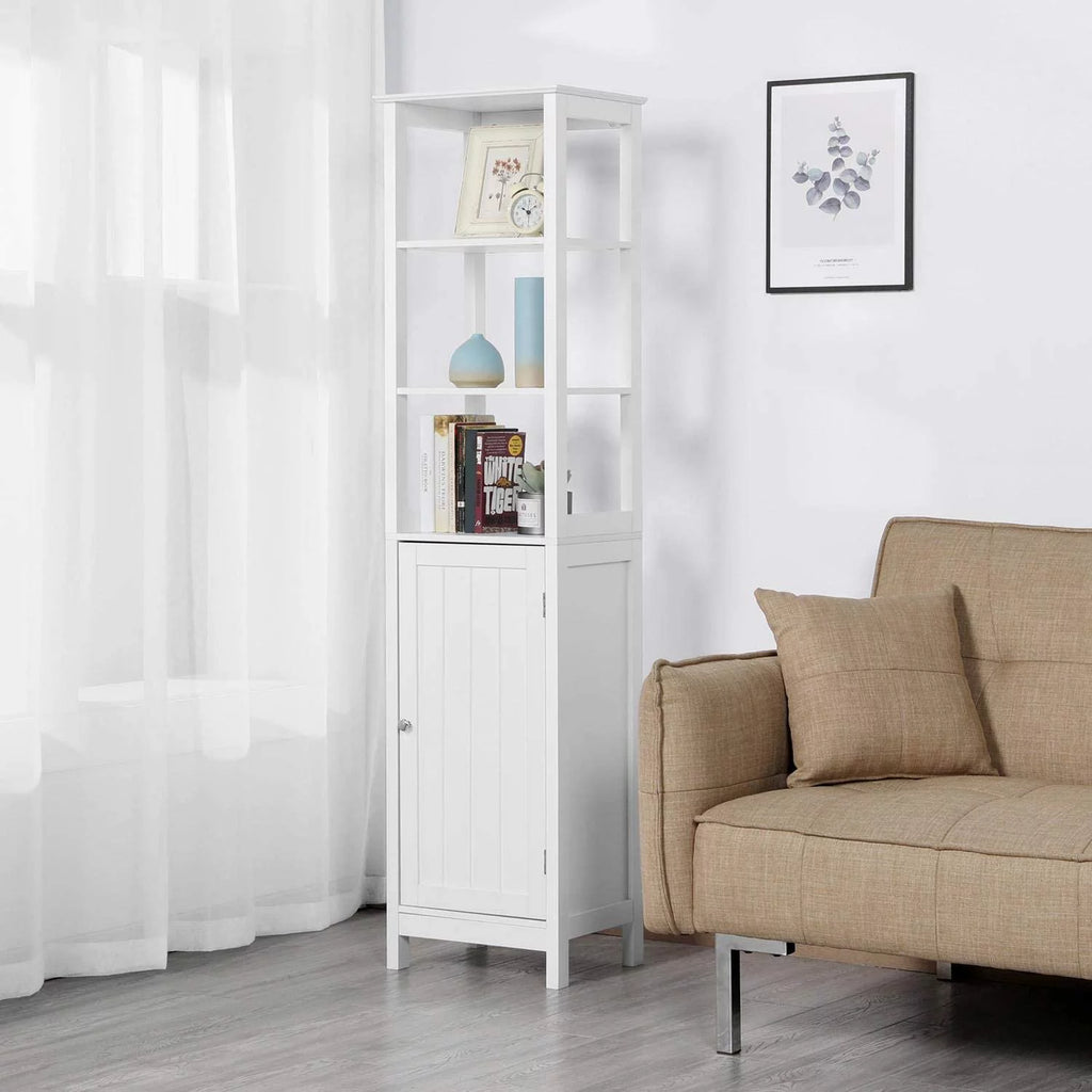 Tall Bathroom Storage Cabinet with 3 Tier Shelf and Door K568930