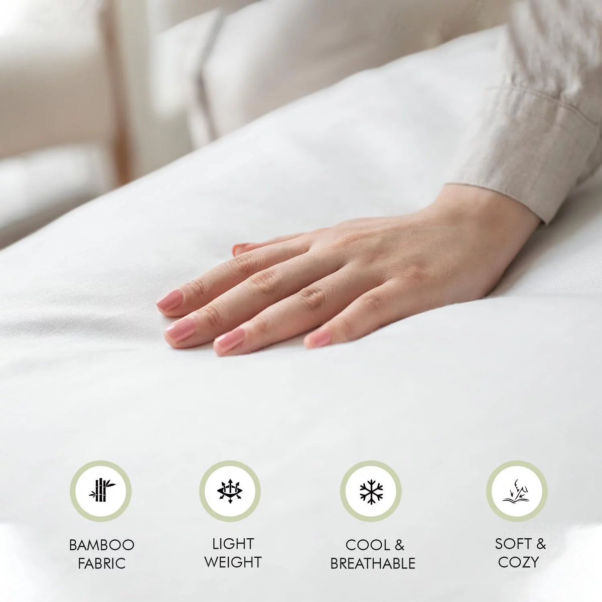 100% Organic Bamboo Silk White King Flat Sheet Pack of 2 G71425