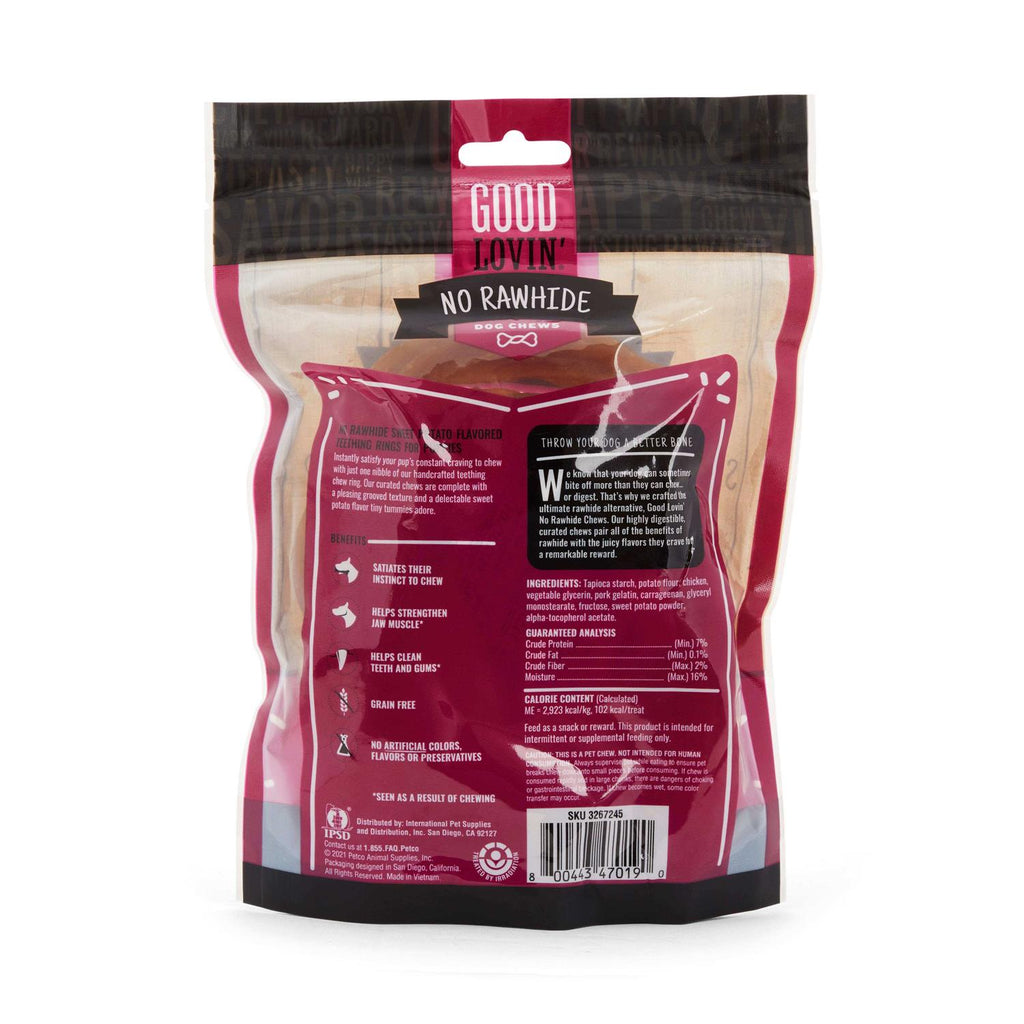 Sweet Potato Flavor Pup Ring Dog Chew B33856