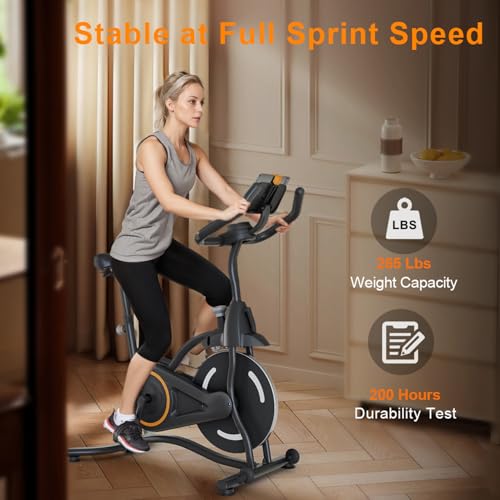Adjustable Exercise Bike with Smartphone Mount O3594