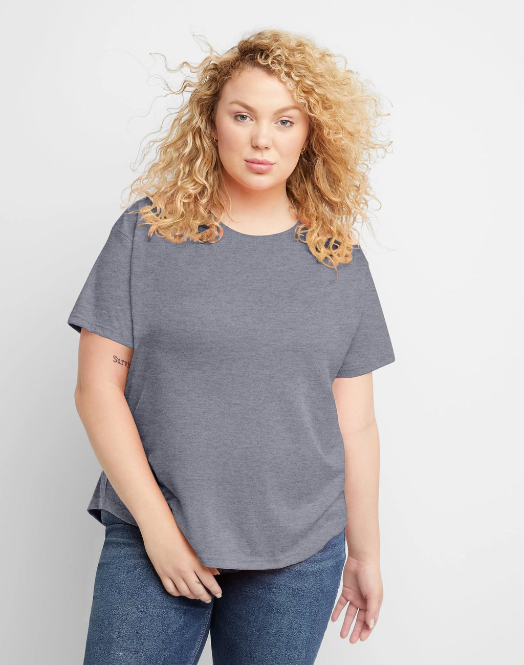 Women's Tri-Blend T-Shirt Relaxed Fit Plus Size B886