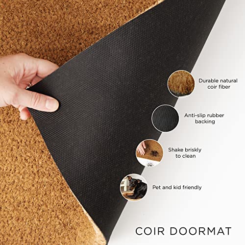 Natural Coir Doormat 18x30 Q366