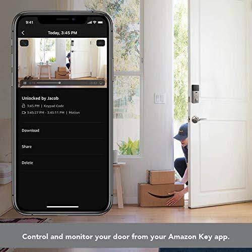 Smart Deadbolt with Camelot Trim in Bright Brass, Zigbee Certified L691