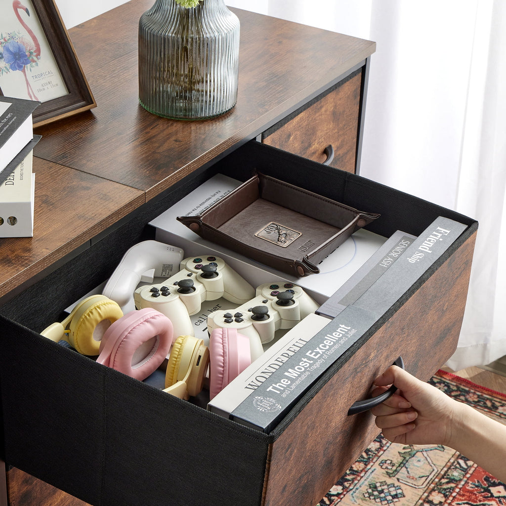 Black 9 Drawer Wide Dresser TV Stand S947647