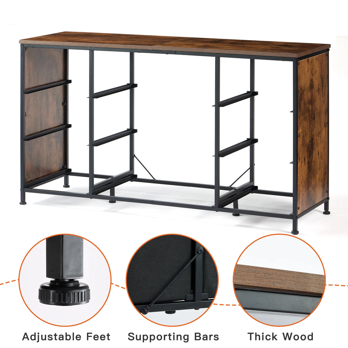 Black 9 Drawer Wide Dresser TV Stand S947647