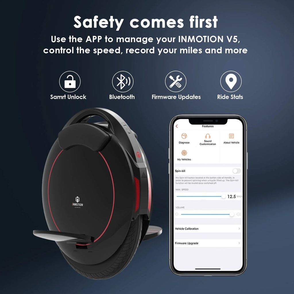 Electric Unicycle with 14 inch Pneumatic Tire F17151