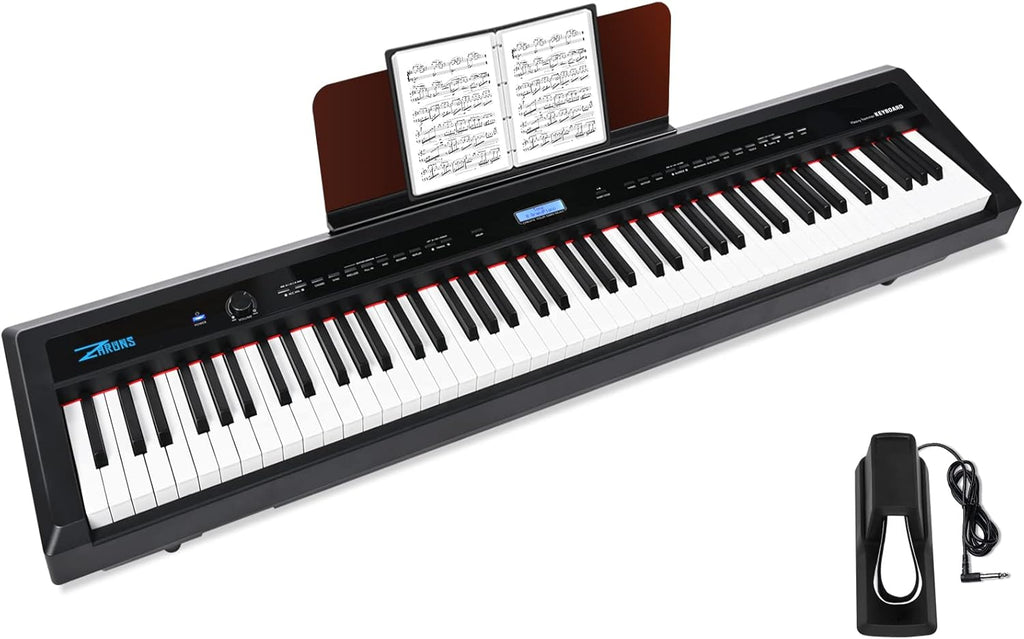 88 Key Weighted Portable Digital Piano with Sustain Pedal V612