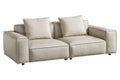 Modern Light Gray Full Leather Sofa U774