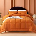Black Lightweight Queen Size 3 Pieces Down Alternative Comforter Set with 2 Pillowcases B969964