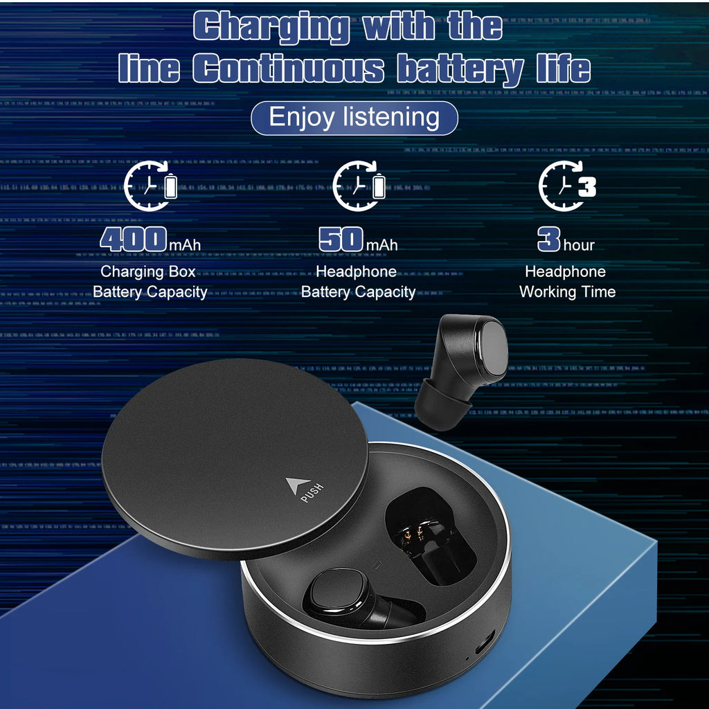 Black True Wireless Earbuds with Mic X9416