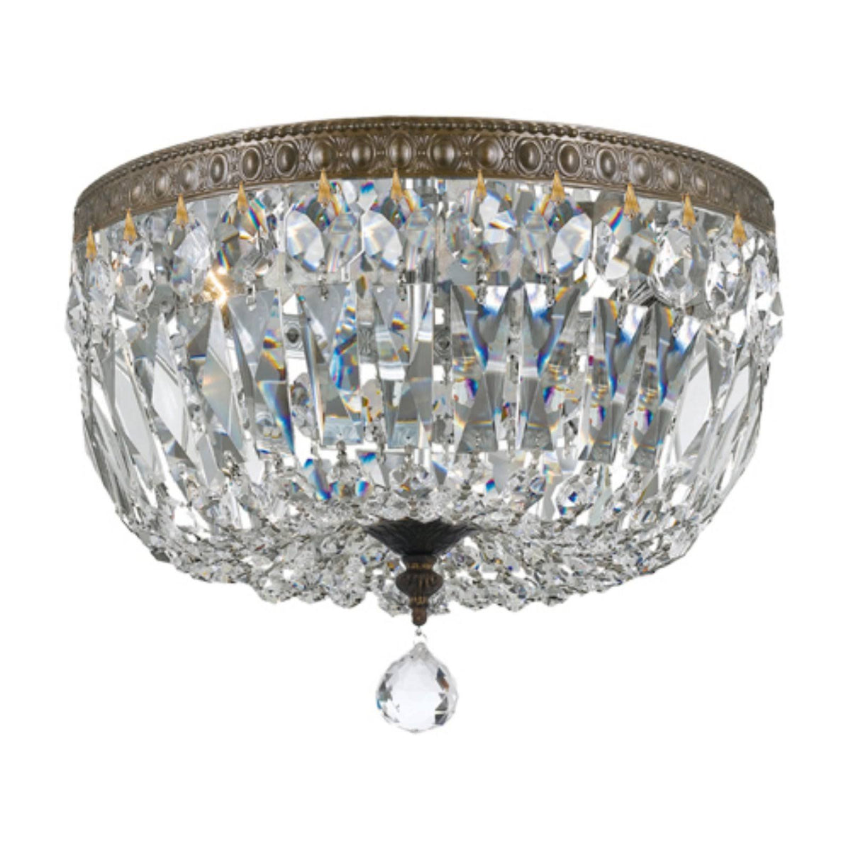 Bronze Crystal Flush Mount Light J948