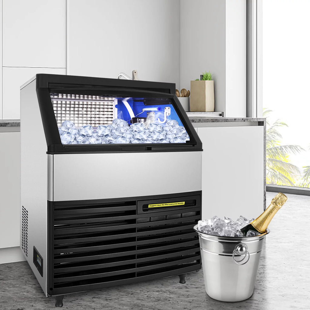 110V Commercial Ice Maker 440lbs/24H Stainless Steel N744402