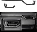 Carbon Fiber Gear Shift Box Panel Trim Cup Holder Cover O250368