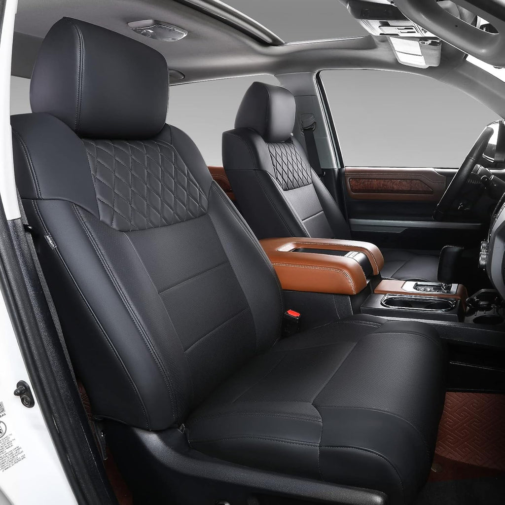 Black Red Car Seat Covers Full Set Q9652