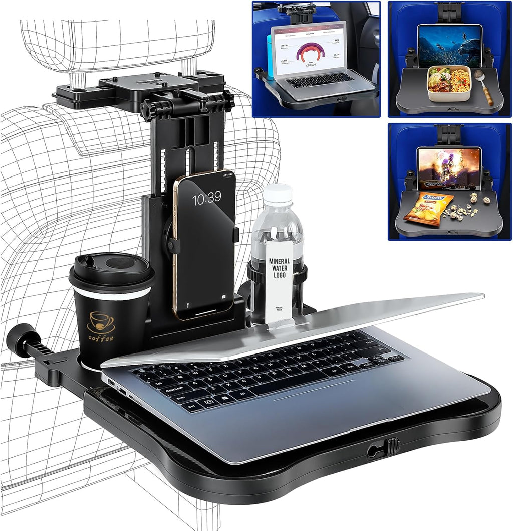 Foldable Car Seat Tray Table with Non-Slip Pad D200