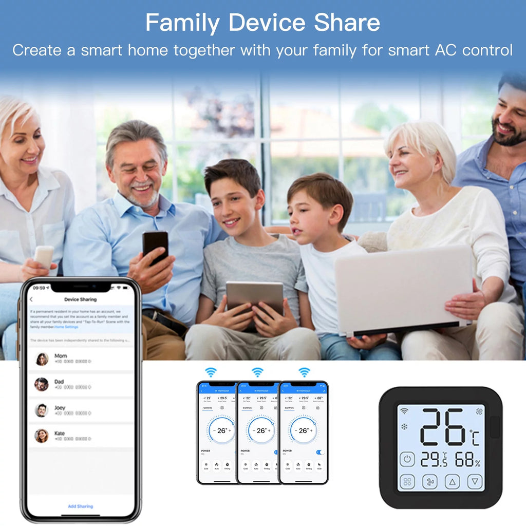 Smart Wifi IR Air Conditioner Controller with LCD Display J32872