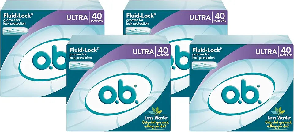 Non-Applicator Unscented Ultra Tampons 40ct Pack of 4 L8528