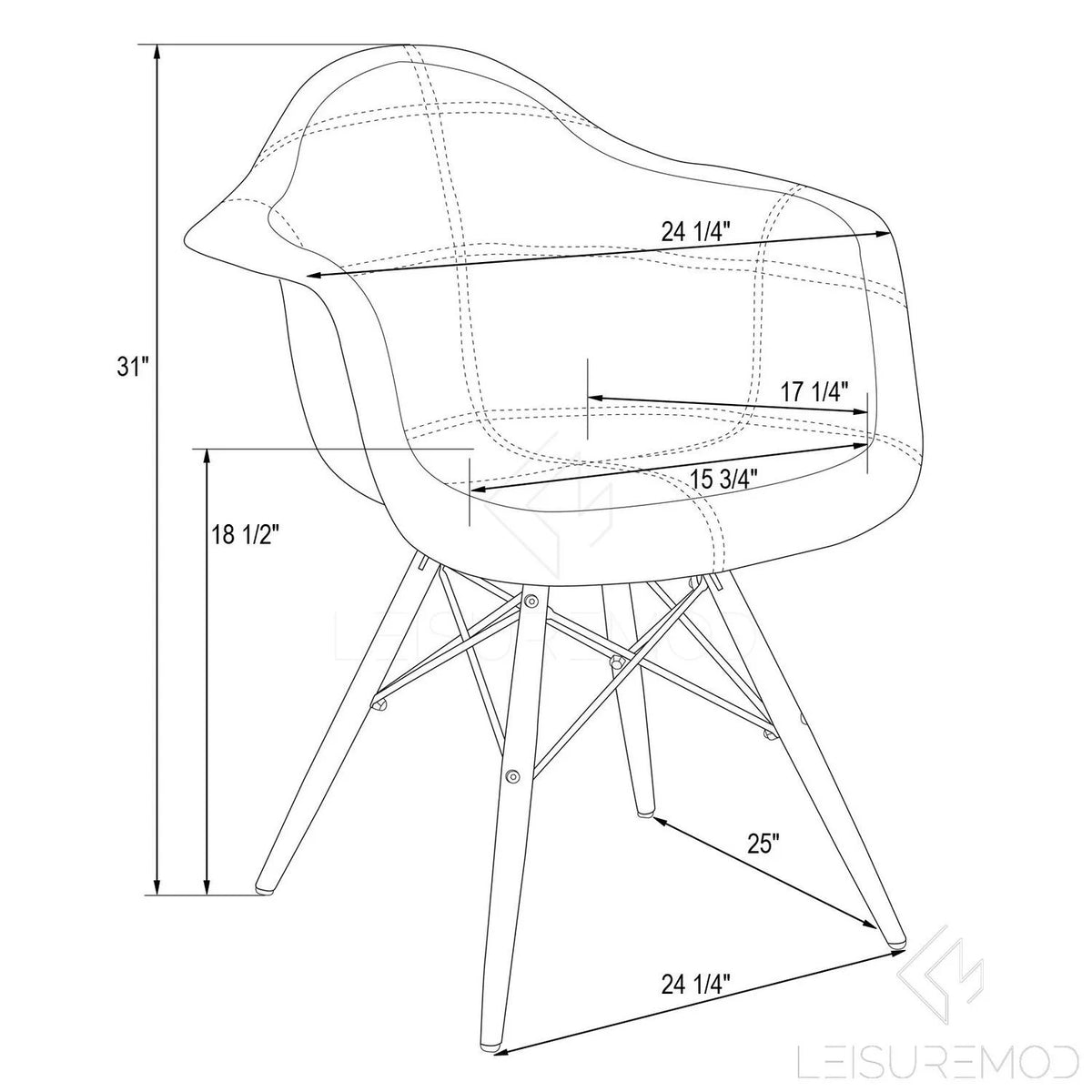 Fabric Accent Chair Set of 4 A652639