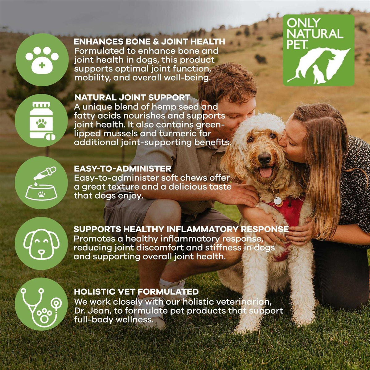 Hemp Hip & Joint Support Soft Dog Chews D450