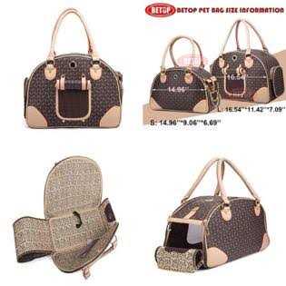 Fashion Pu Leather Dog Carrier Handbag Purse Cat Tote Bag R390