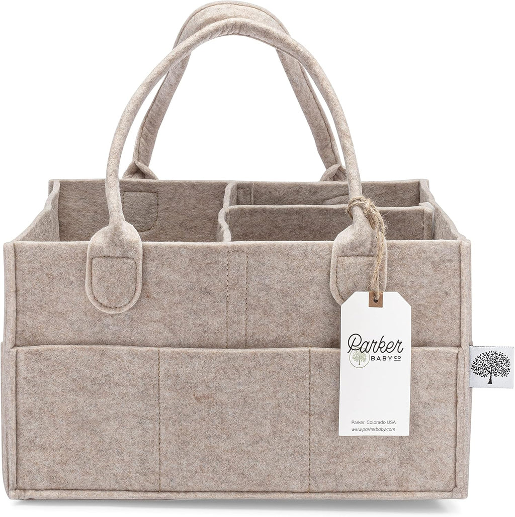 Oatmeal Diaper Caddy Storage Bin K1744