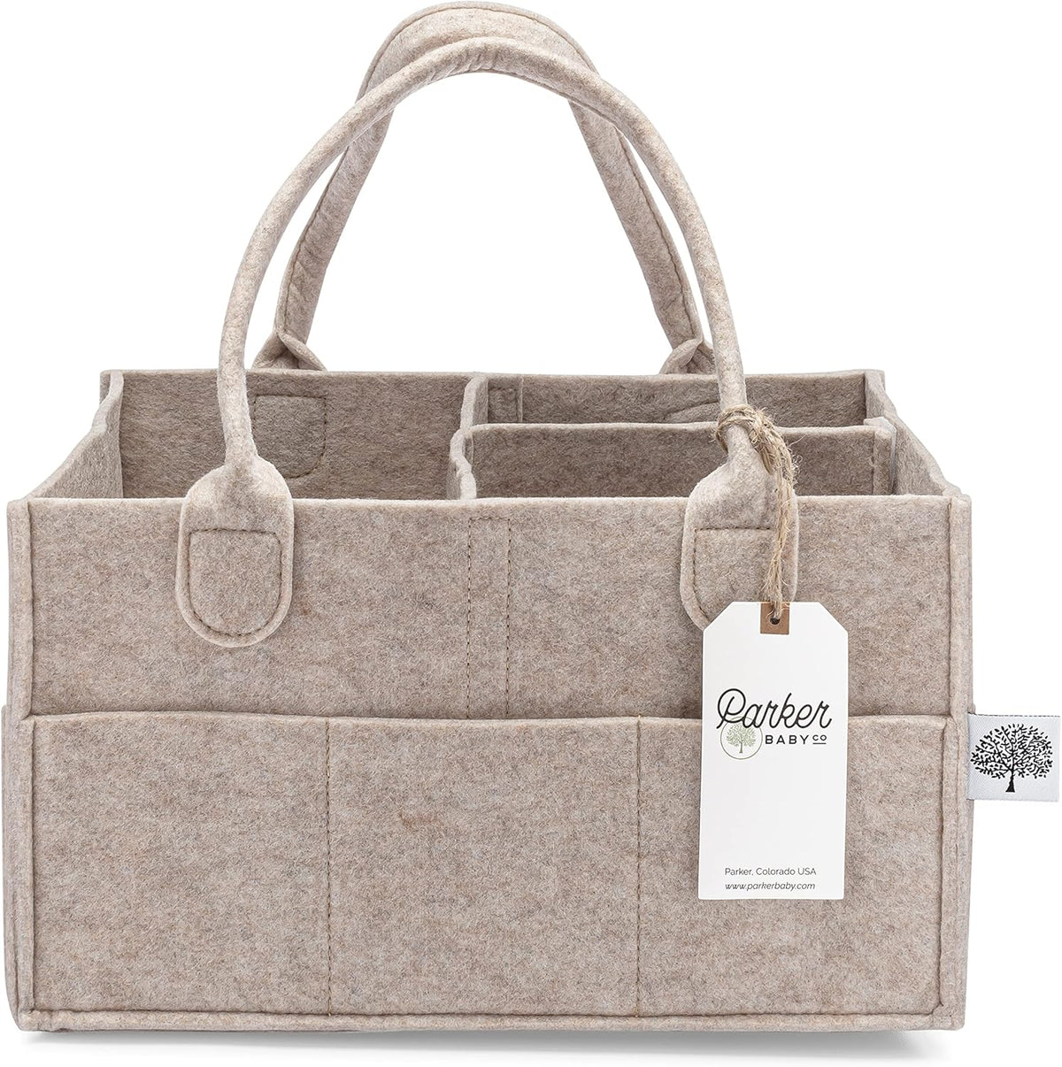 Oatmeal Diaper Caddy Storage Bin K1744