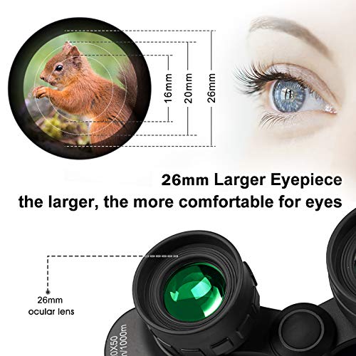 Waterproof 20x50 Binoculars with Carrying Case & Strap M393430
