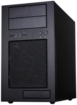 Black Aluminum front panel steel body ATX Mid Tower Computer Case X9579