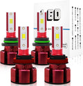 9005/HB3 High Beam + H11 Low Beam LED Headlight Bulbs Pack of 4 V631