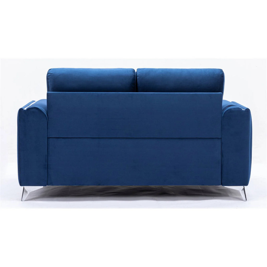 Blue Velvet Upholstered Loveseat V89670