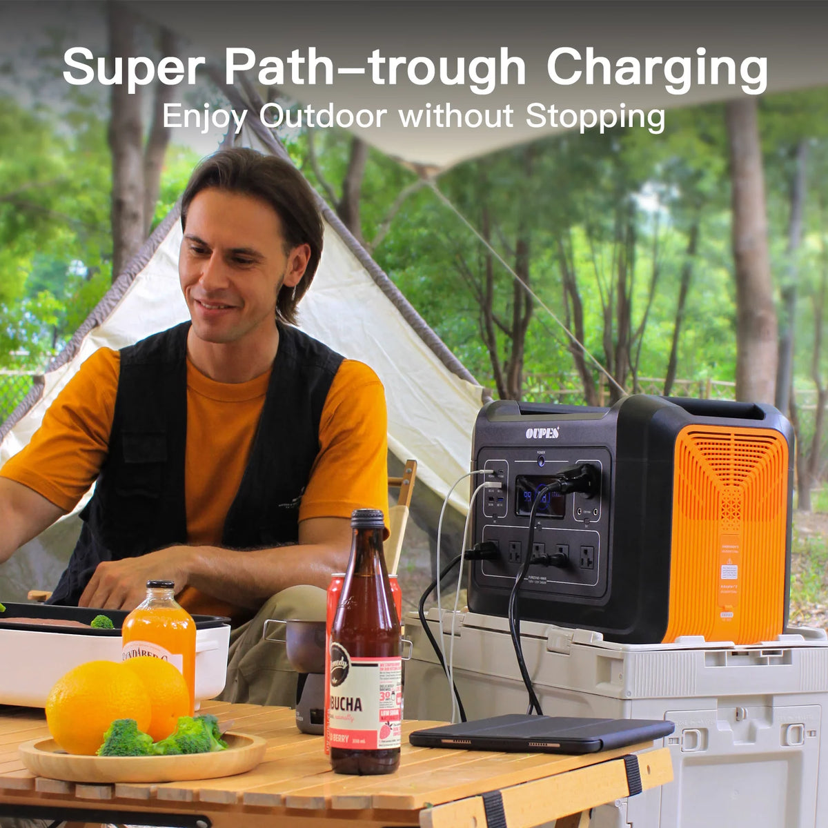 2400W 2232Wh Portable Power Station with 4 240W Solar Panels Z87601