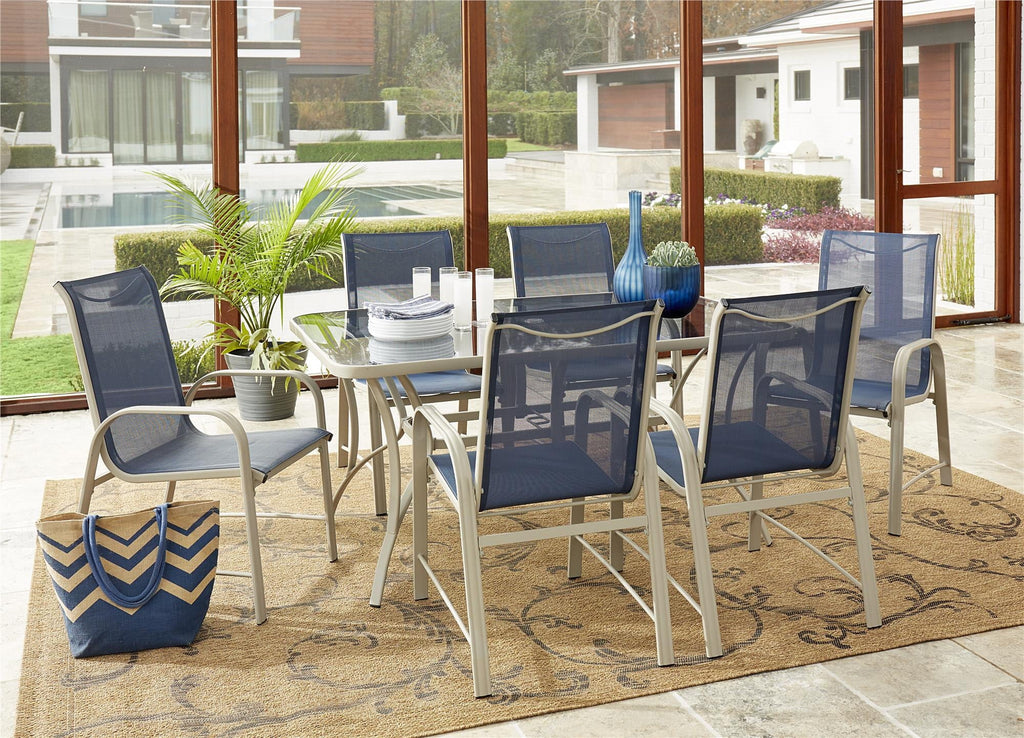 Dark Gray Steel Patio Dining Table D614