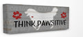 Rustic Grey and White Planked Look Dogs Stretched Canvas Wall Art A2480