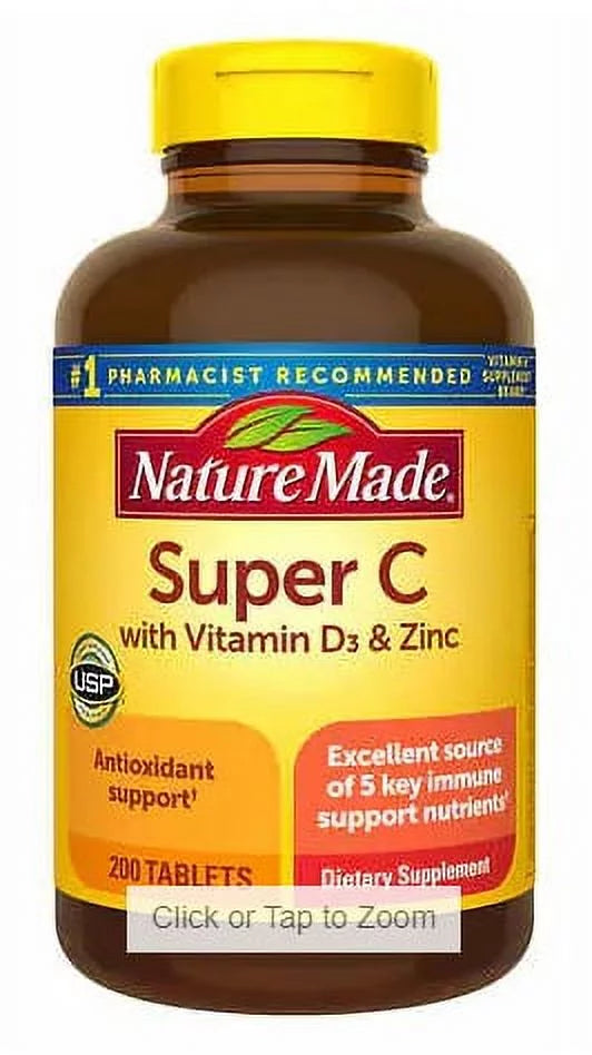 200 Tablets Vitamin C with Vitamin D3 and Zinc Y894869