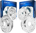 Front and Rear Drilled & Slotted Disc Brake Rotors 4pc Set Q213066
