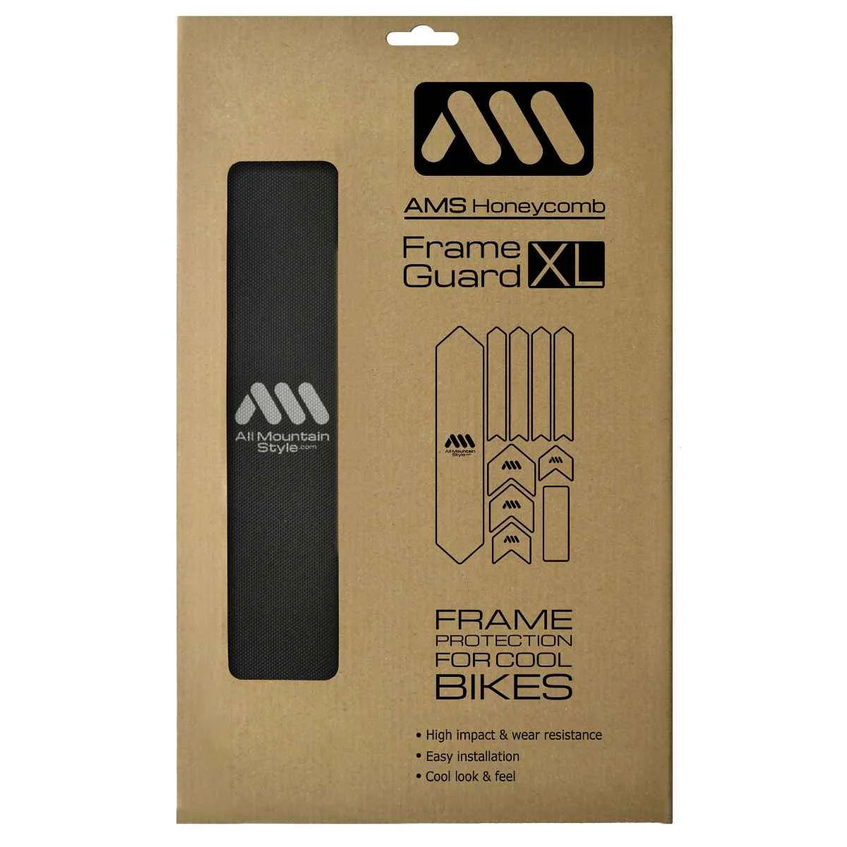 Honeycomb frame guard XL, black/silver S603530