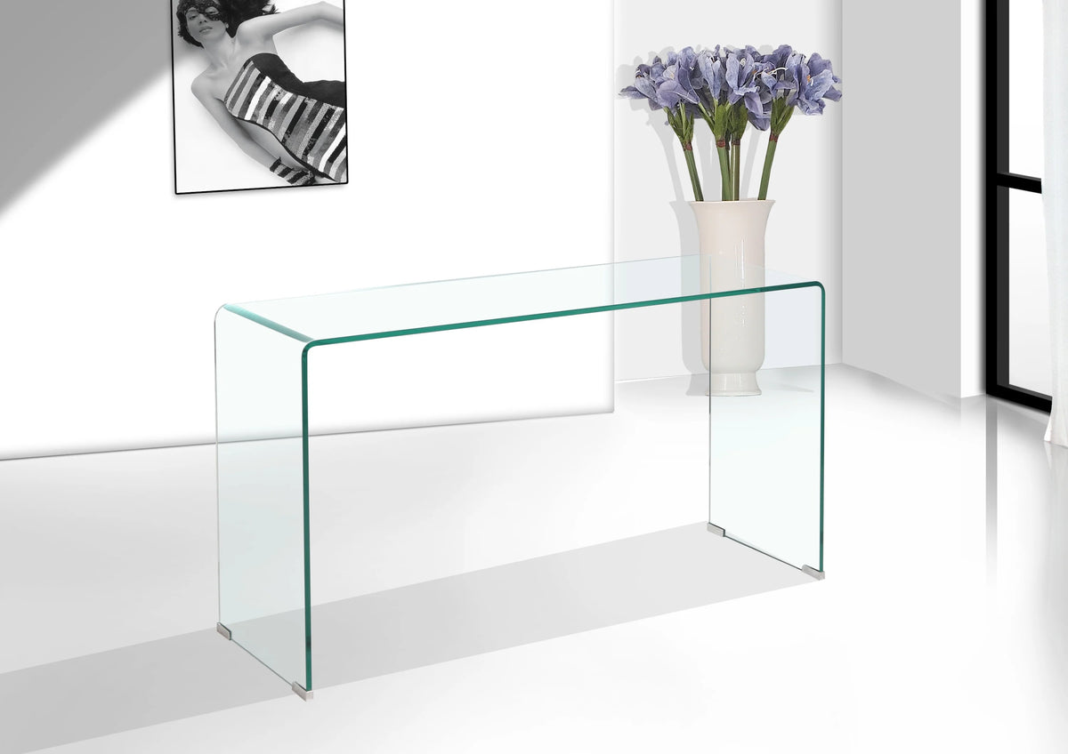 Transparent Tempered Glass Console Table G187751