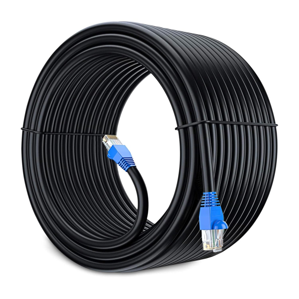 Black 250 ft Cat5e Outdoor Ethernet Cable K35646