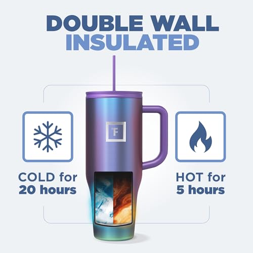 16 Oz Insulated Travel Tumbler with Straw E637395