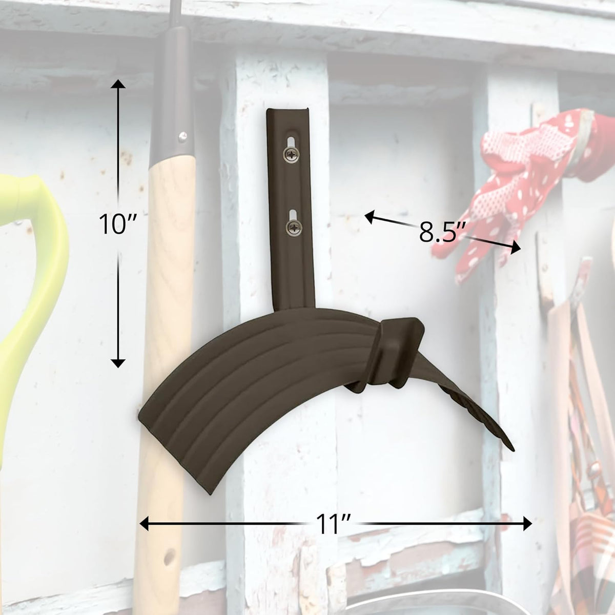 Metal Wall Mount Hose Hanger Brown X418702