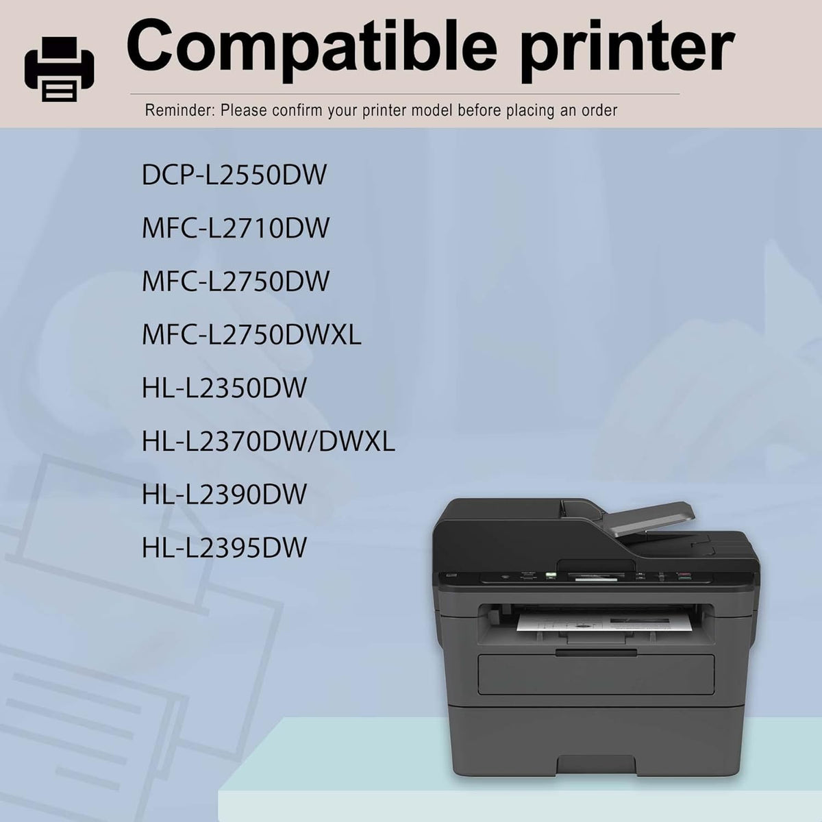 2 Pack Black TN770 Toner Cartridge for Brother Printers C557