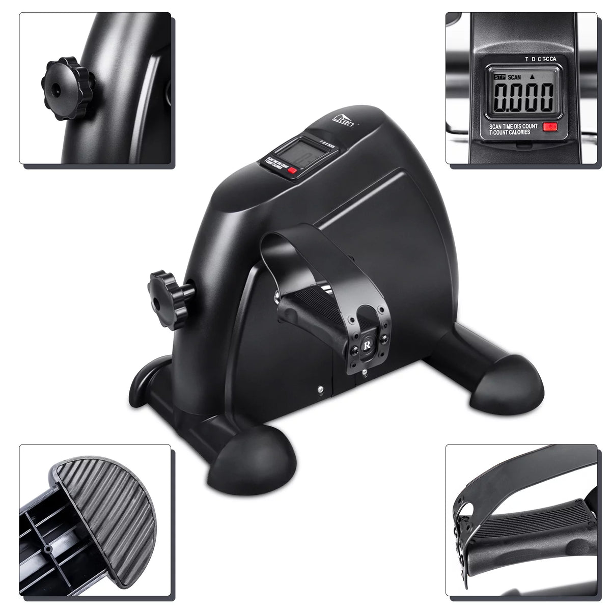 Black Under Desk Exercise Bike Pedal Exerciser O75169