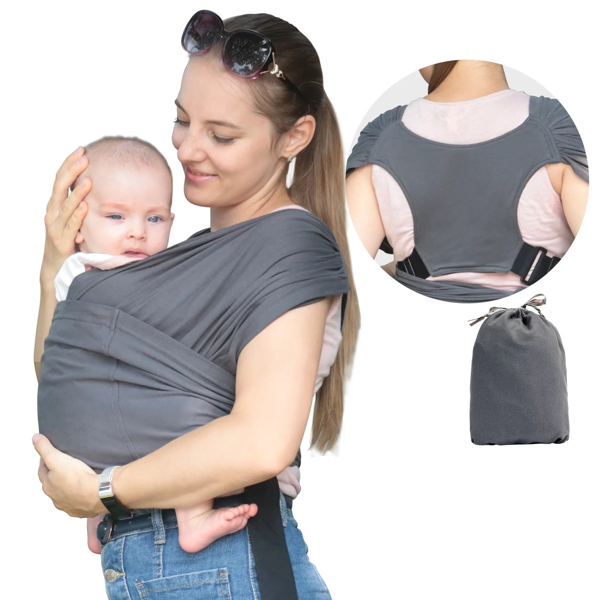 Organic Cotton Adjustable Baby Wrap Carrier V2072