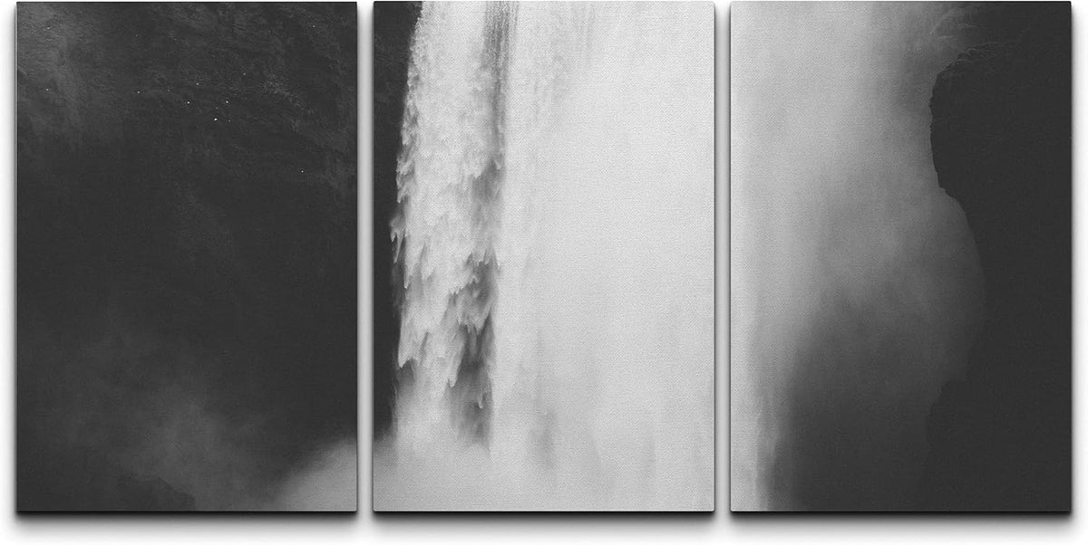 Canvas Print Wall Art Set Ocean Waves Marine Life Nautical Landscape Blue 16x24 x 3 U94217