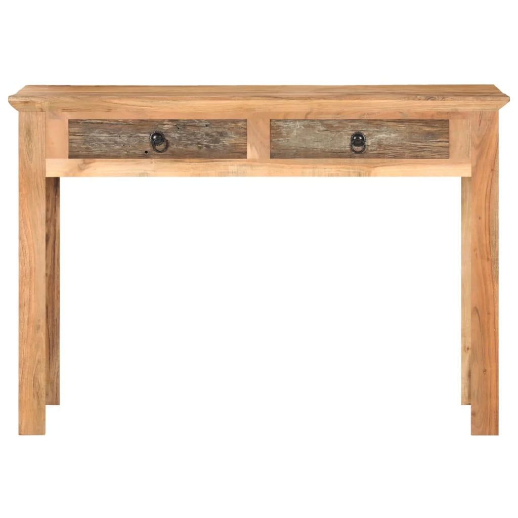 Reclaimed Wood Writing Desk with 2 Storage Drawers T168785