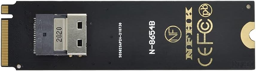 NGFF M-Key NVME to SFF-8654 Slimline SAS Card Adapter and U.2 SFF-8639 NVME PCIe SSD Cable, Pack of 2 U35878