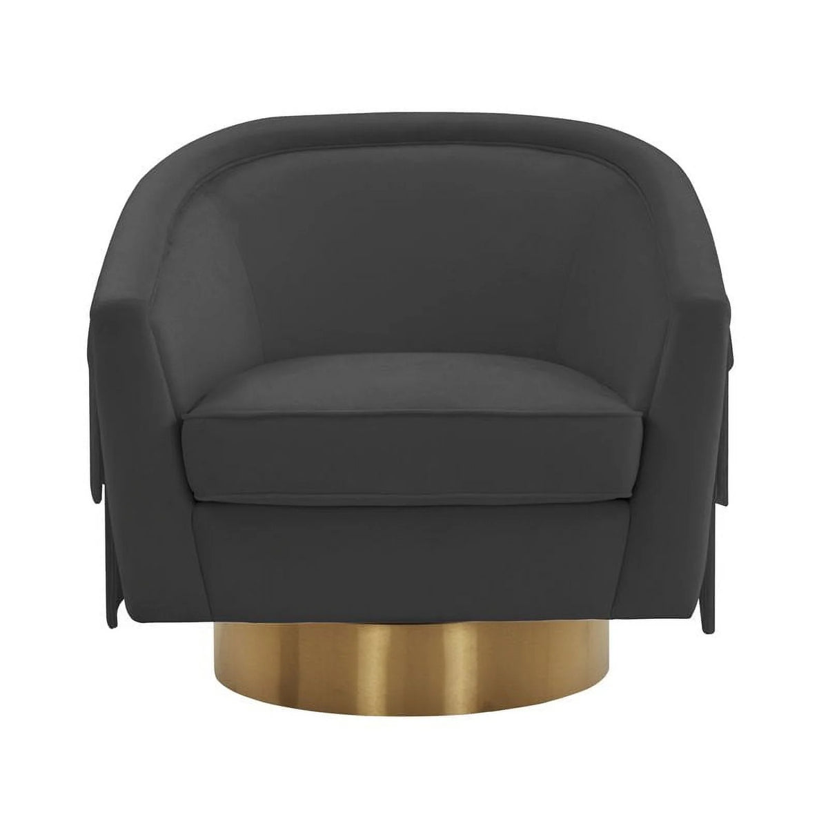 Black Velvet Swivel Accent Chair N806