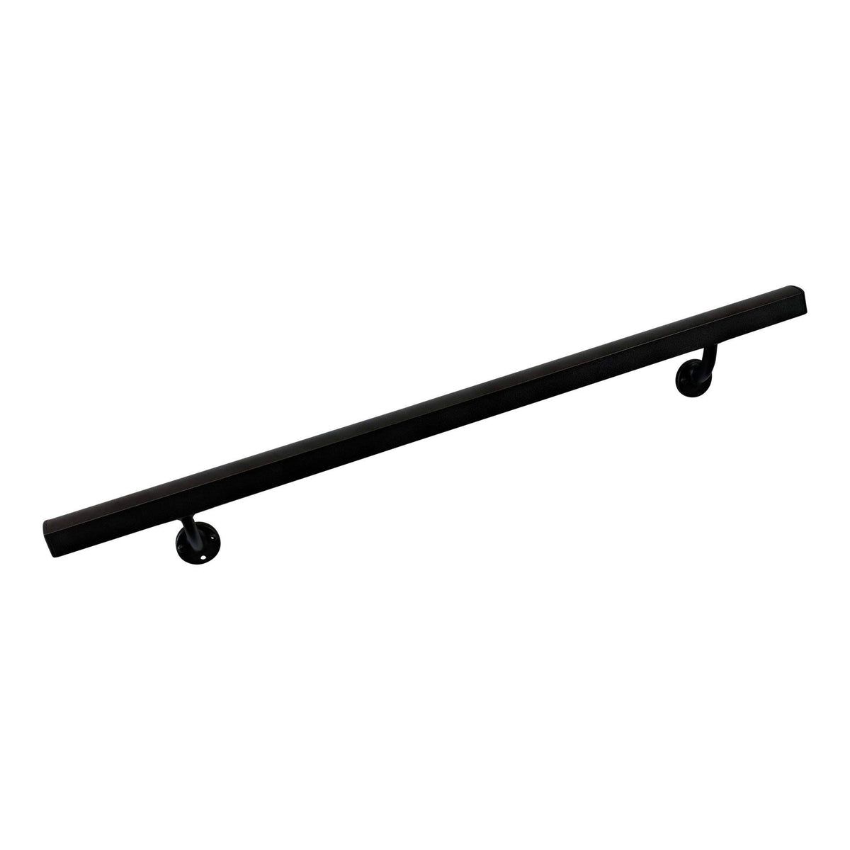 Aluminum Wall Handrail with Mounts, 12& Length, Black Sand K869225